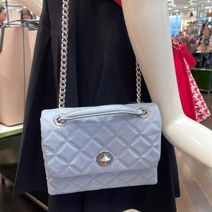 Kate Spade WKRU7074 Natalia Small Flap Crossbody In Brushed Steel